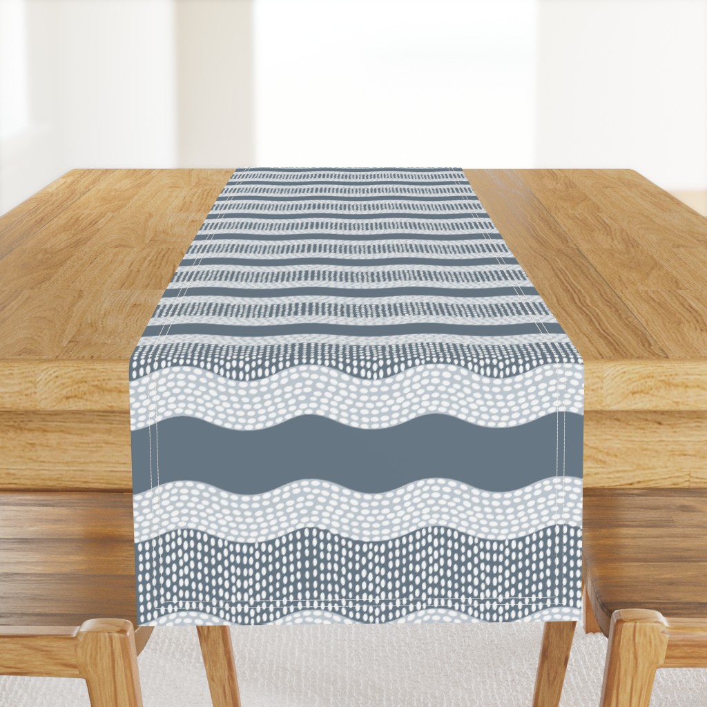 Wavy River 2 in bluish grays