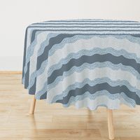 Wavy River 4 in blue and gray