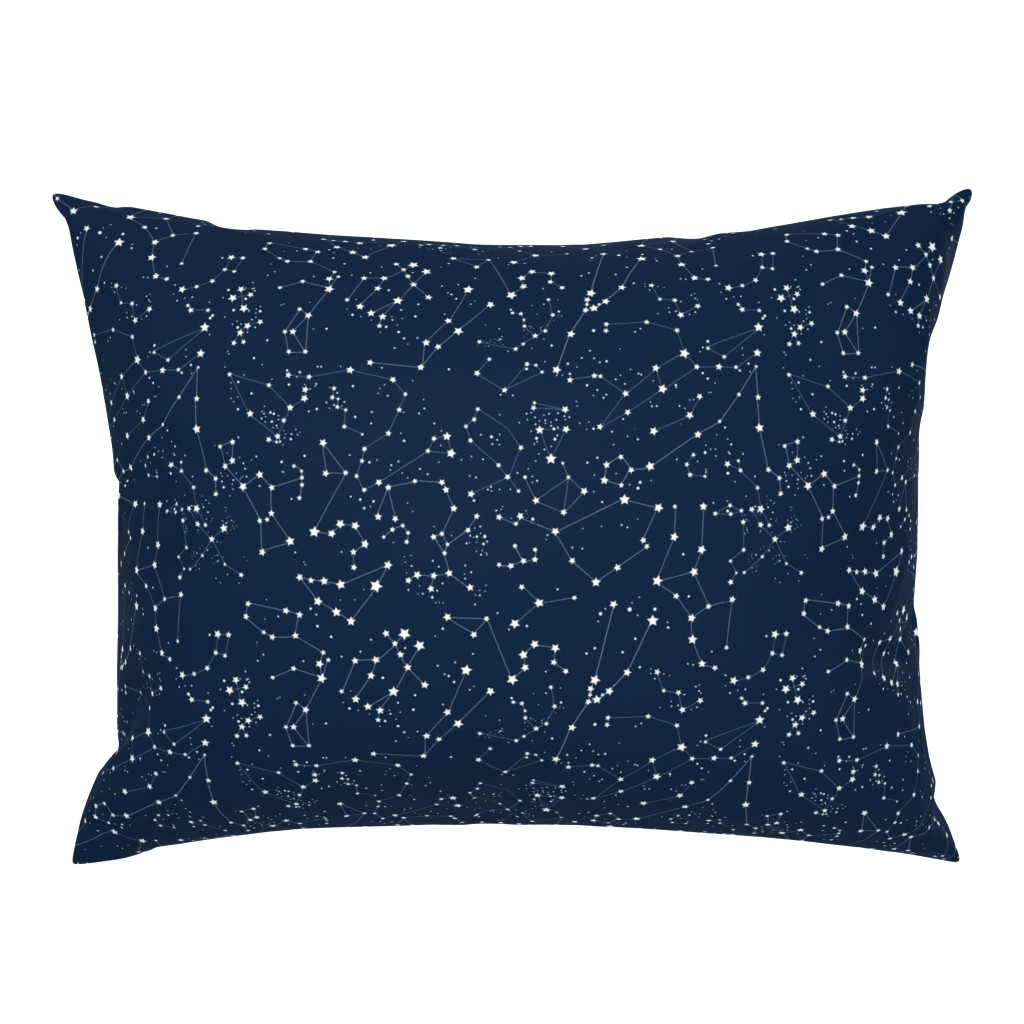 Constellations - white stars - navy blue background