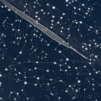 Constellations - white stars - navy blue background