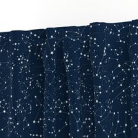 Constellations - white stars - navy blue background