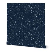 Constellations - white stars - navy blue background