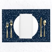 Constellations - white stars - navy blue background