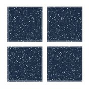 Constellations - white stars - navy blue background