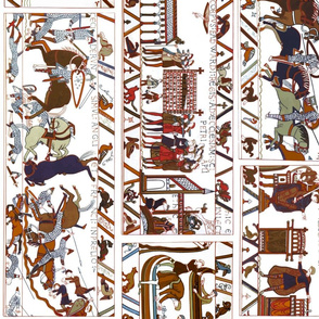Bayeux Tapestry railroad/border white