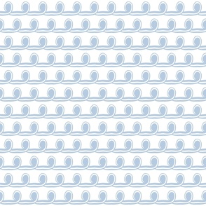 Small Groovy Stripes blue on white
