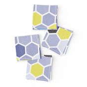 18-7L Hexagon || Purple Lilac grunge Chartreuse Green Yellow _ Miss Chiff Designs 