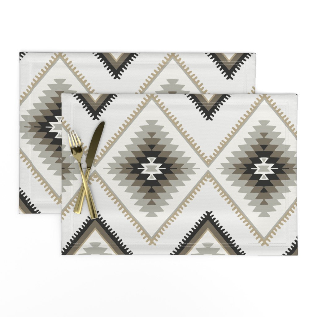 Brown and beige aztec southwestern