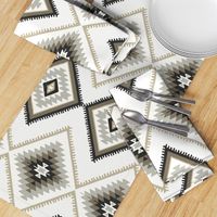 Brown and beige aztec southwestern