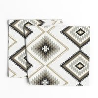 Brown and beige aztec southwestern