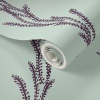 Seaweed Lines - Purple, Light Mint