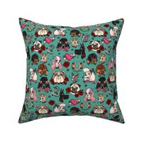 Tattoo Pooch- Teal - LARGE