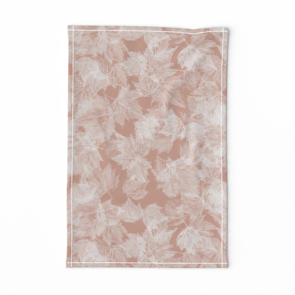 Fall Leaves - Taupe White