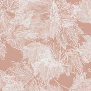Fall Leaves - Taupe White