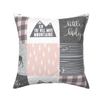 Little lady / Kid you will move mountains - light  pink and grey