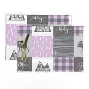 Little lady and kid you will move mountains - purple and grey 