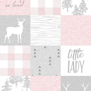 So Loved, Little Lady - pale pink, grey and white