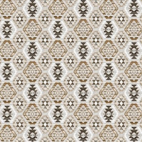 Tiny Scale Woven Textured Kilim - neutral brown, cream, warm grey