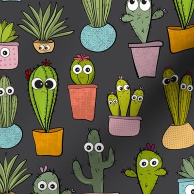 Happy Cacti, Sad Cacti in Grey