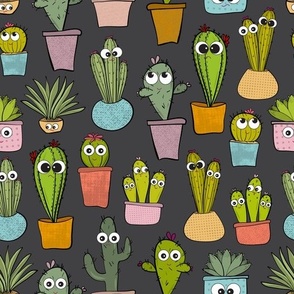 Happy Cacti, Sad Cacti in Grey
