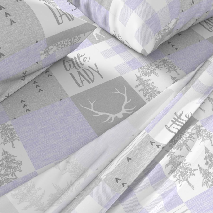 So Loved, Little Lady - Lilac And Grey, Baby Girl Quilt