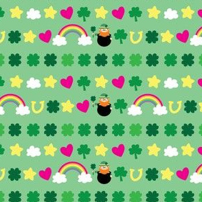 shamrock on green washi size