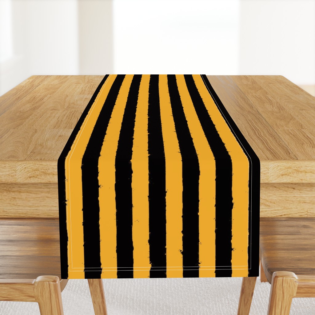 distress stripe black orange