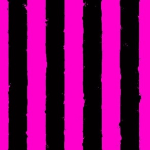 Distress Stripe Black Hot Pink