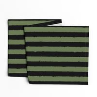 Distress Stripe Black Drab Green