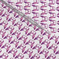 Boston Terriers in purple watercolor - pretty dog fabric 