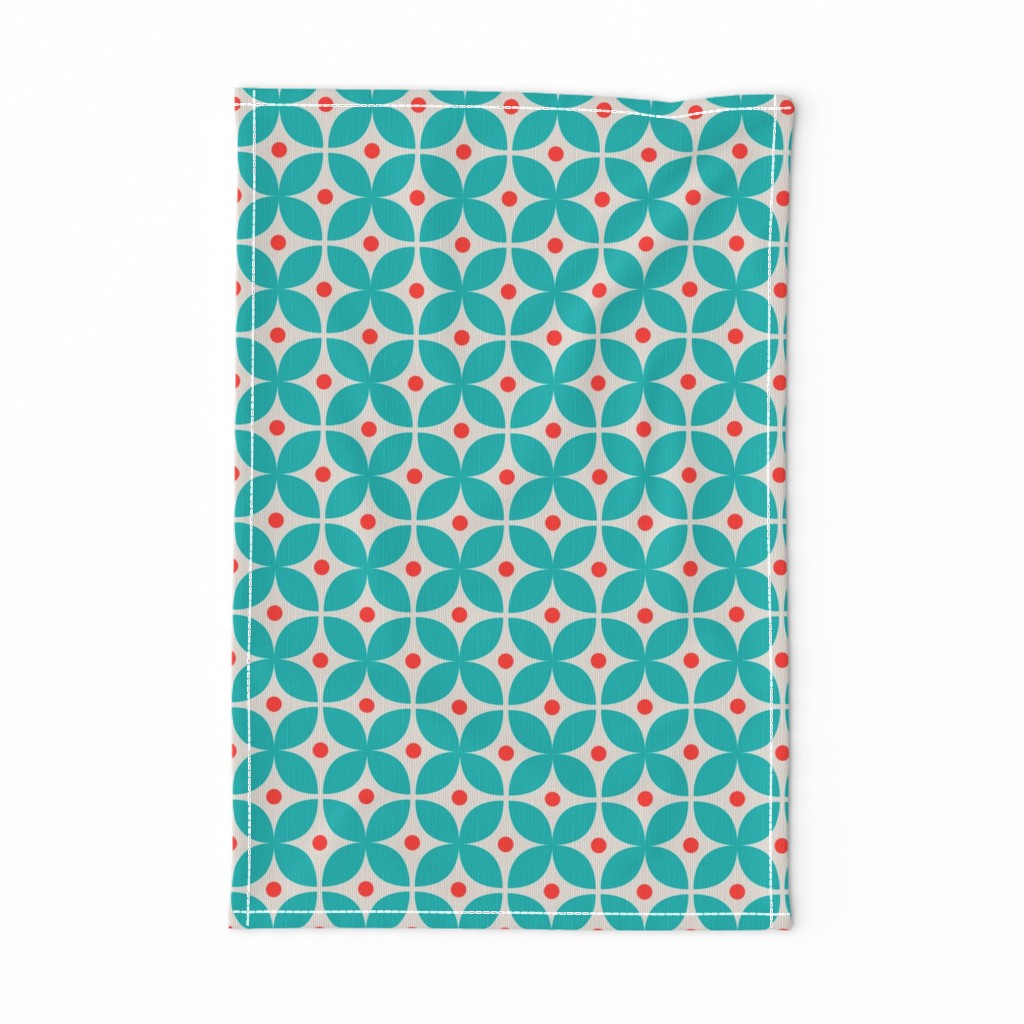 Geometric Pattern: Stylised Flower: Blue