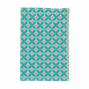 Geometric Pattern: Stylised Flower: Blue