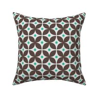 Geometric Pattern: Stylised Flower: Brown