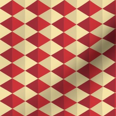 Geometric Pattern: Split Diamond: Red