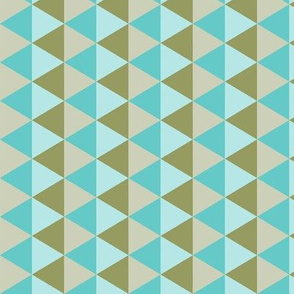 Geometric Pattern: Split Diamond: Green/Blue