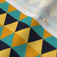 Geometric Pattern: Split Diamond: Yellow/Blue