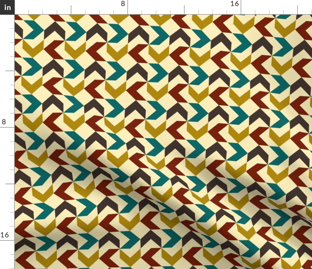 Geometric Pattern: Chevron: Autumn