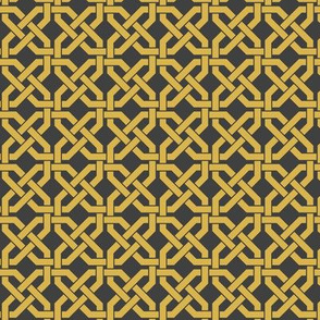 Geometric Pattern: Octagon Knot: Yellow Dark