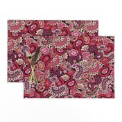 Valentine Paisley in Red Pink and Coral