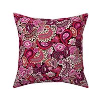 Valentine Paisley in Red and Pink