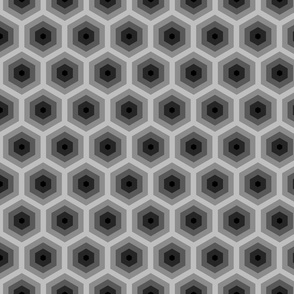 Geometric Pattern: Hexagon Hive: Grey