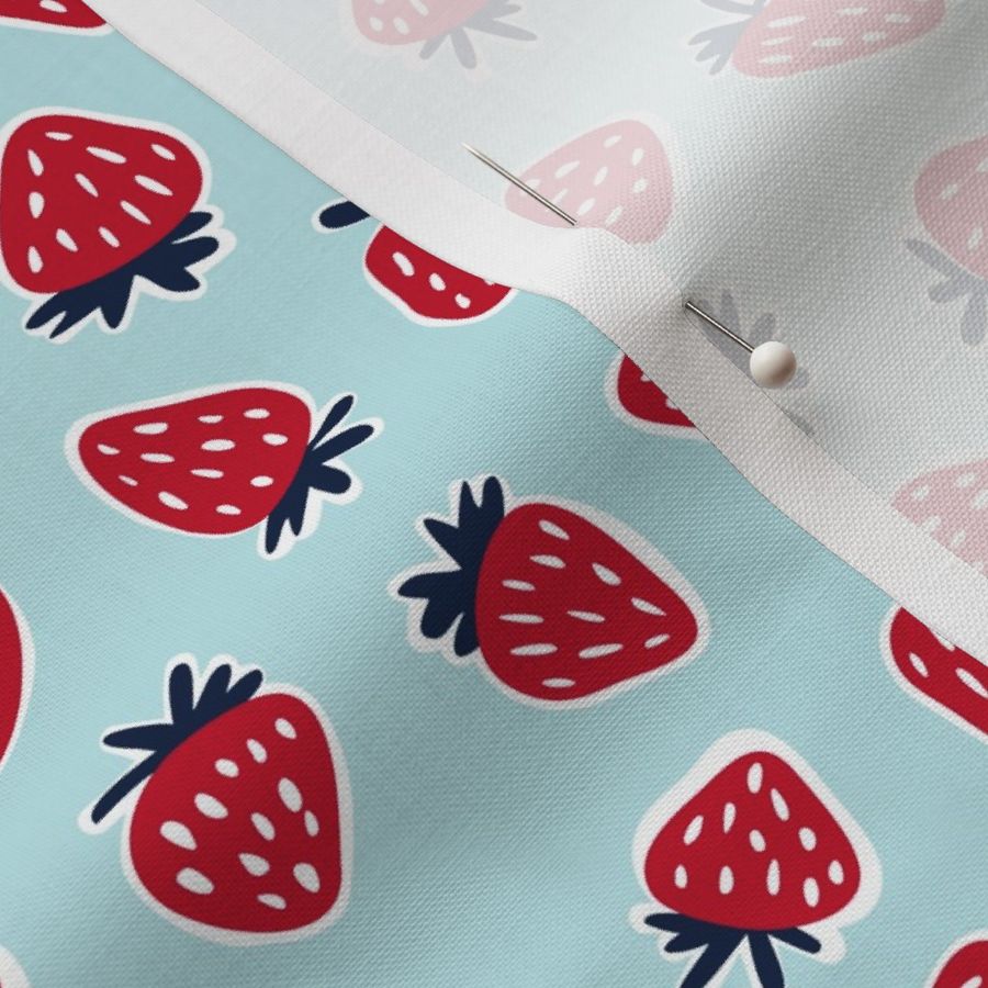 strawberries - summer fruit fabric 