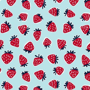 strawberries - summer fruit fabric 
