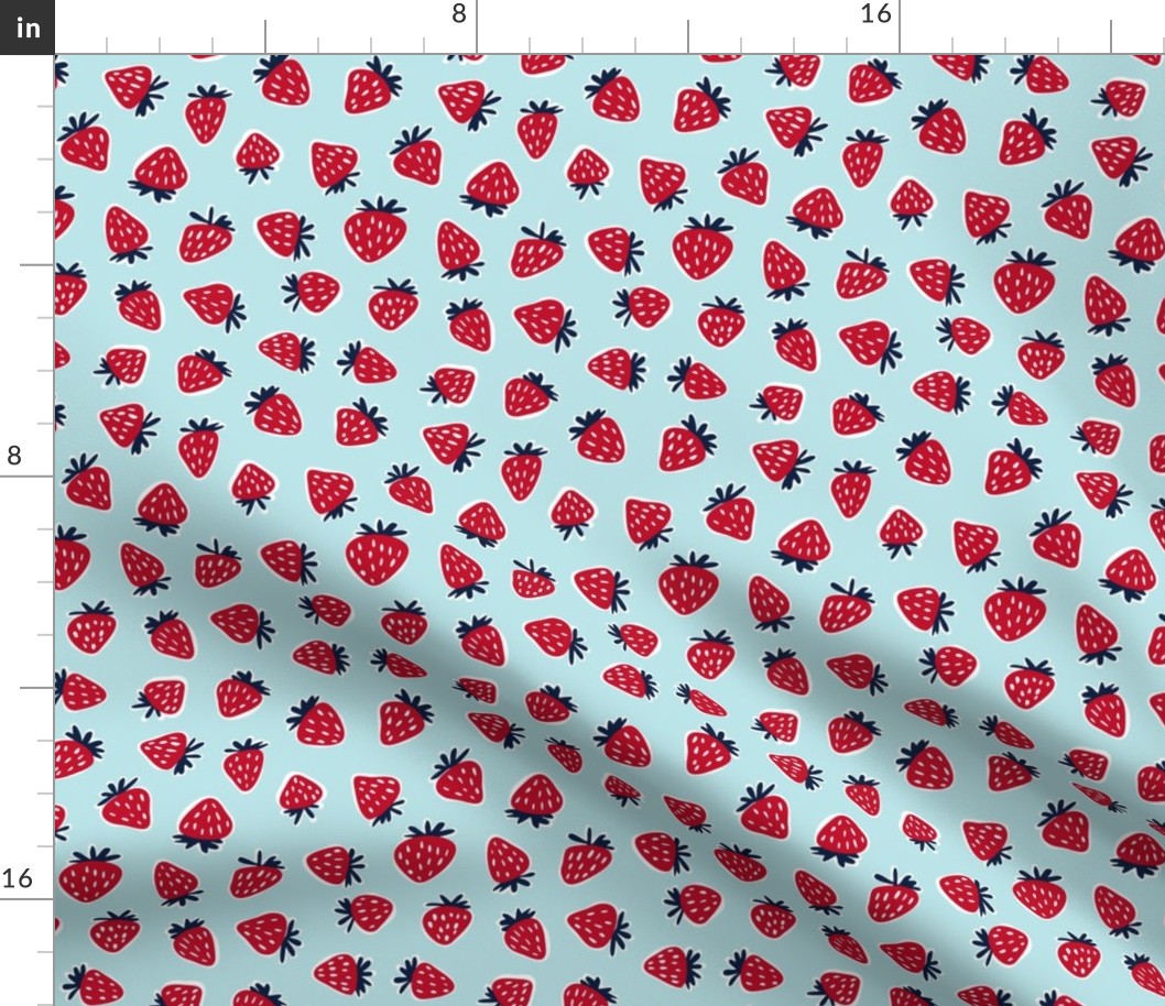 strawberries - summer fruit fabric 