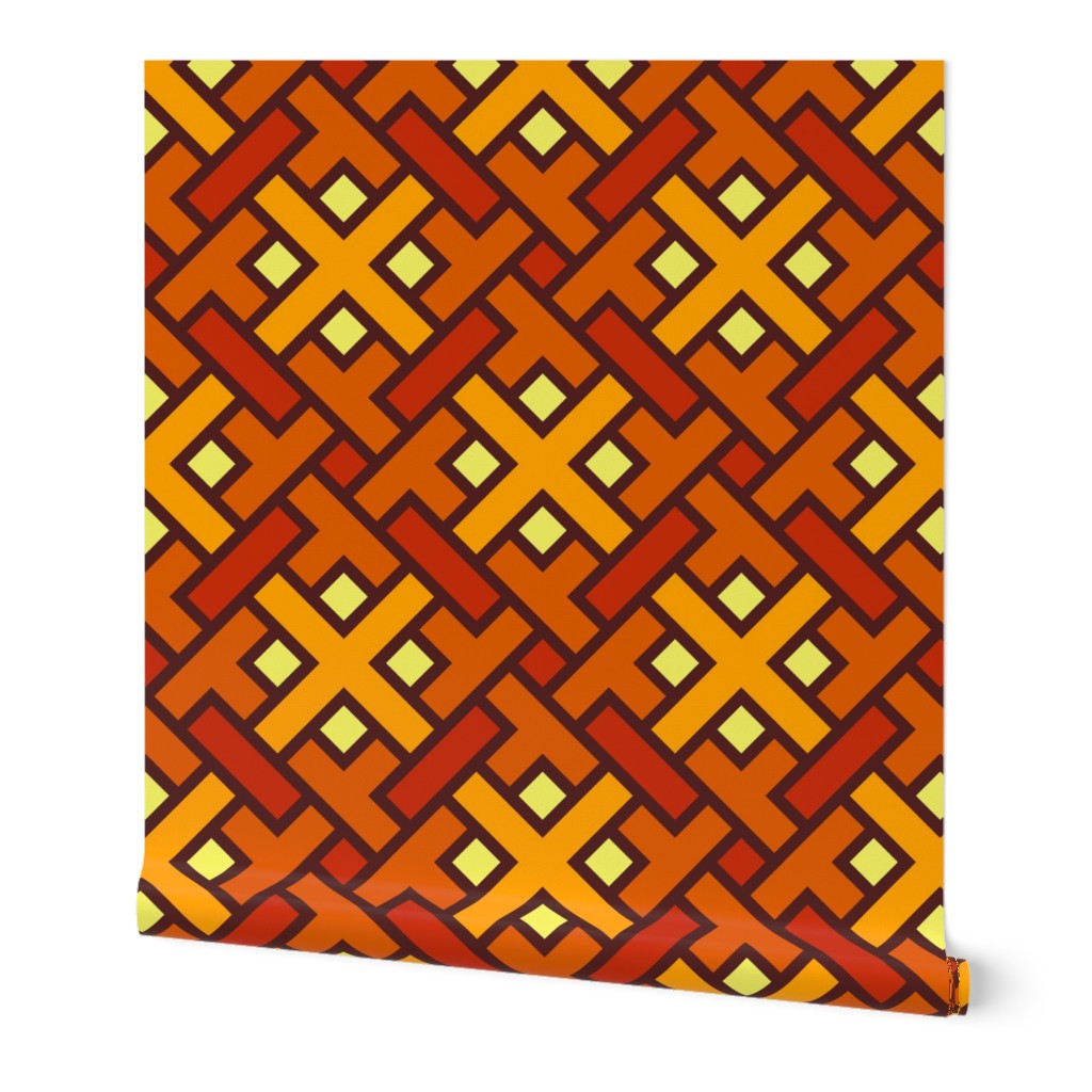 Geometric Pattern: Weave: Orange