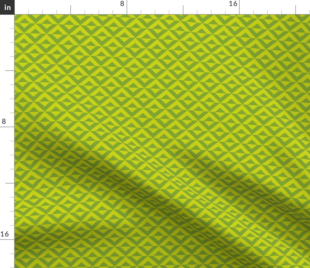 Geometric Pattern: Diamond Split: Green