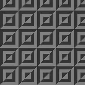 Geometric Pattern: Square Split: Grey