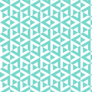 Geometric Pattern: Cube Split: Blue