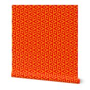 Geometric Pattern: Cube Split: Orange