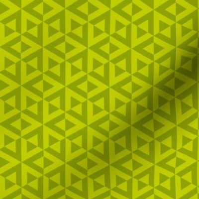 Geometric Pattern: Cube Split: Green